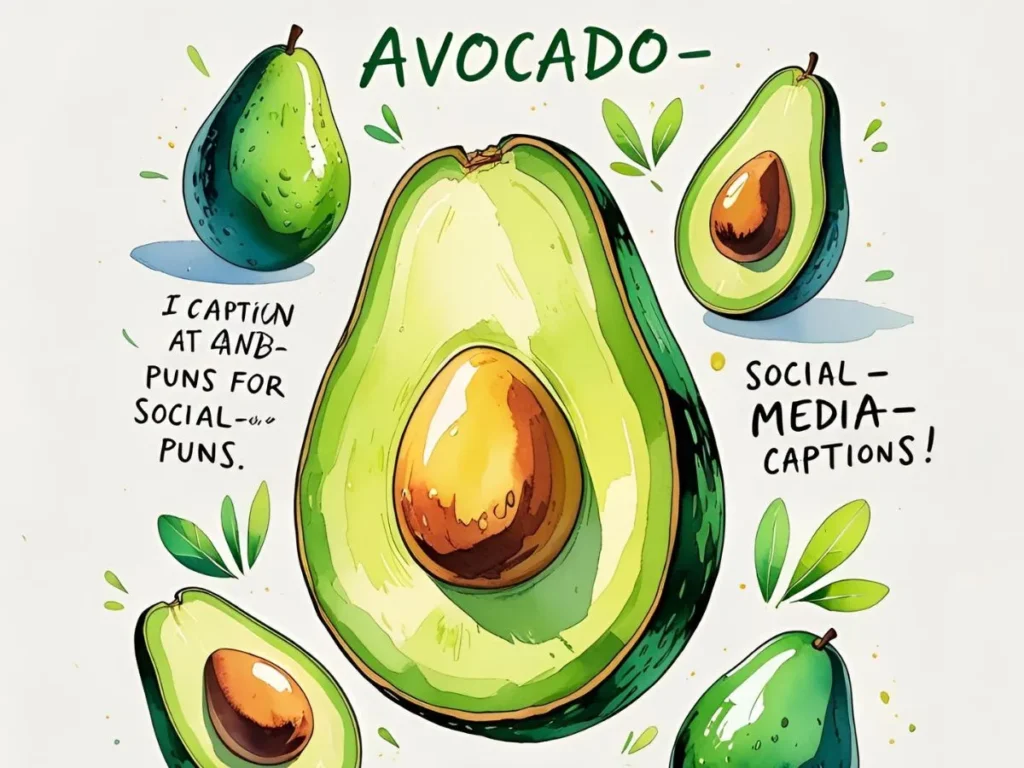 Avocado Puns for Social Media Captions