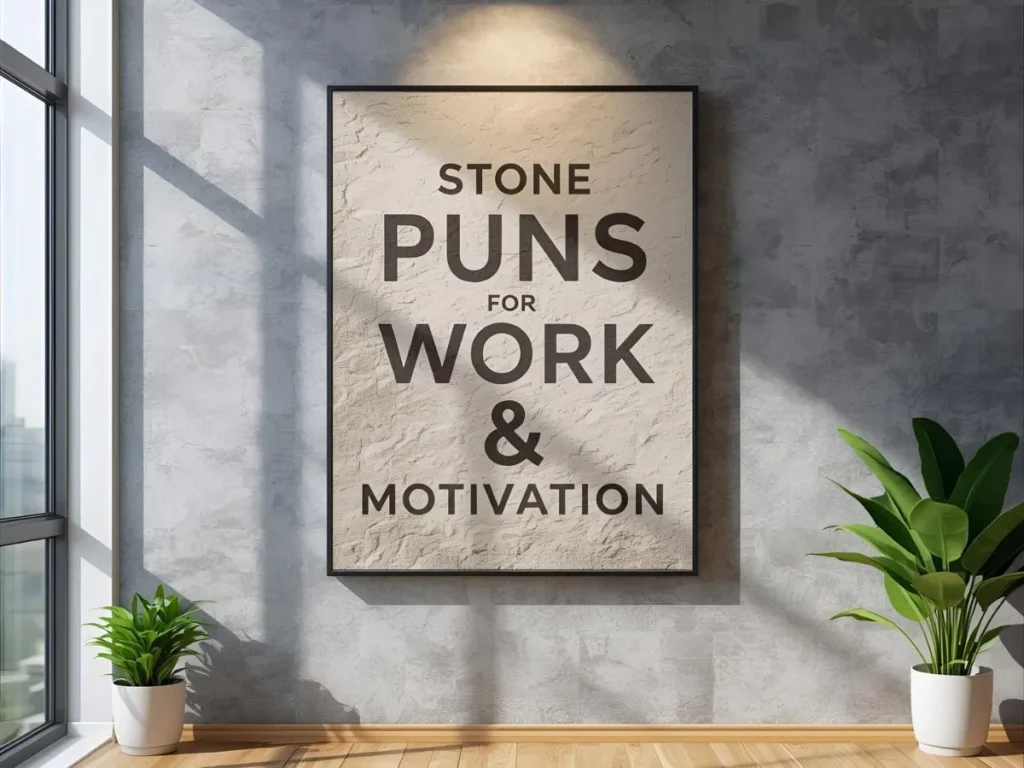 Stone Puns for Work and Motivation