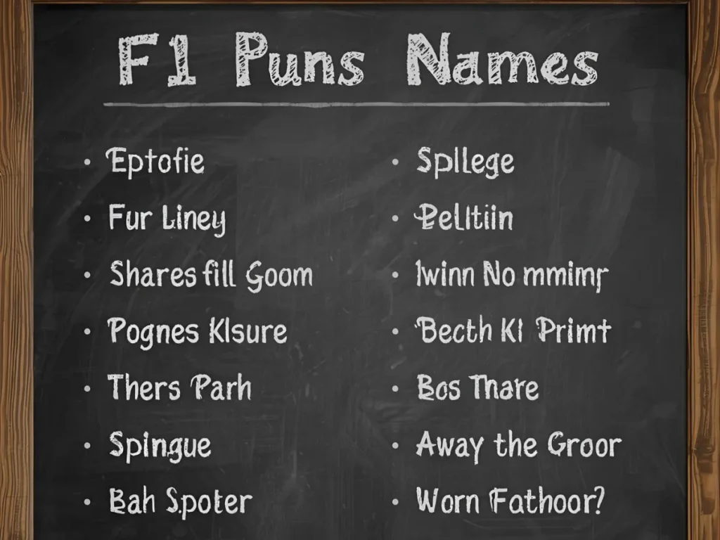 F1 Puns Names