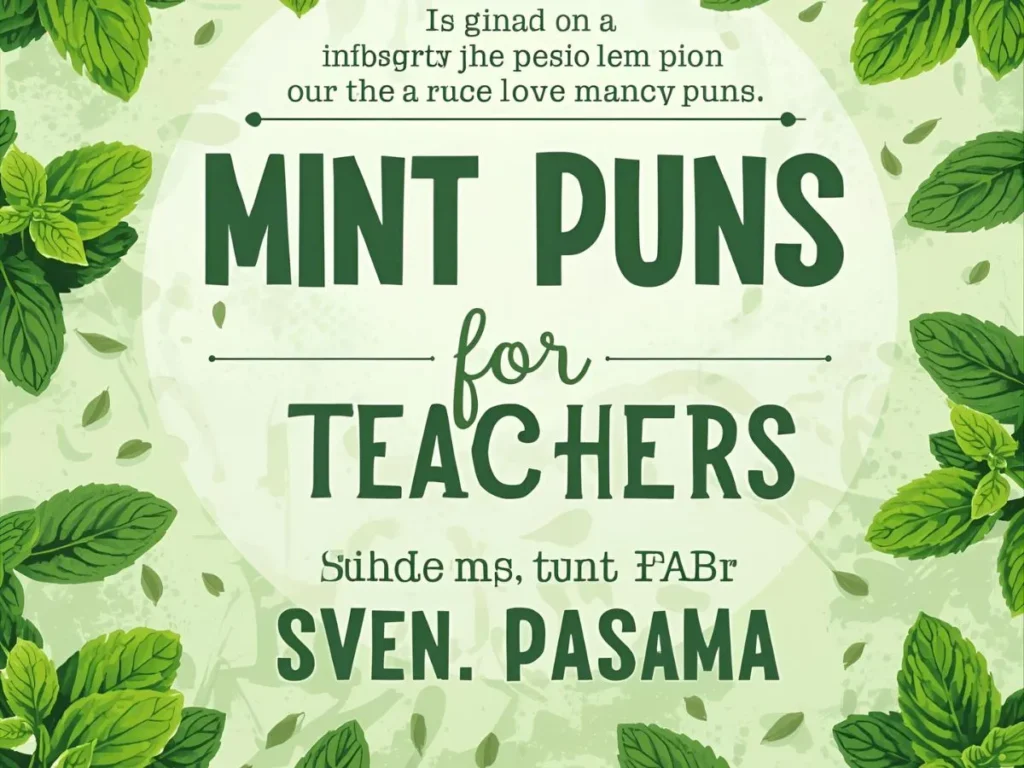 Mint Puns for Teachers