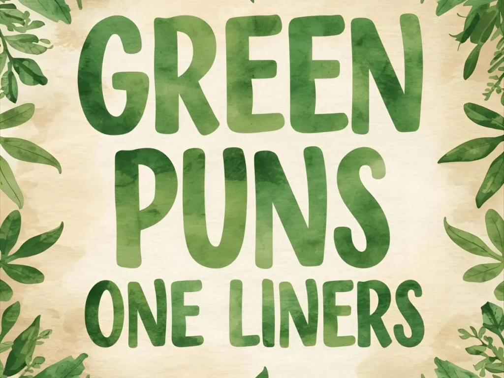 Green Puns One Liners