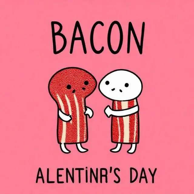 Bacon puns for Valentine's Day