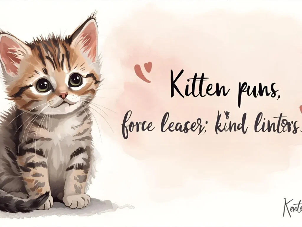 Kitten Puns One Liners