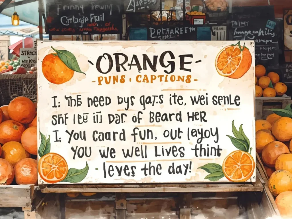 Orange Puns Captions